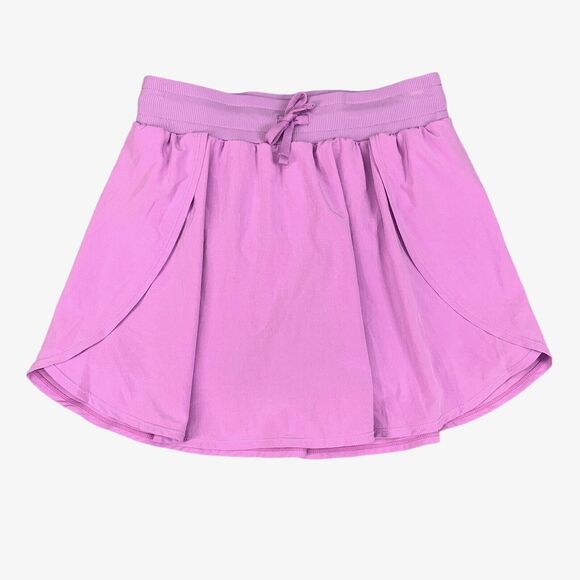 Zella Skort Girls L Large Orchid Spectre Flexible Tulip Hem Drawstring Shorts - Picture 1 of 15